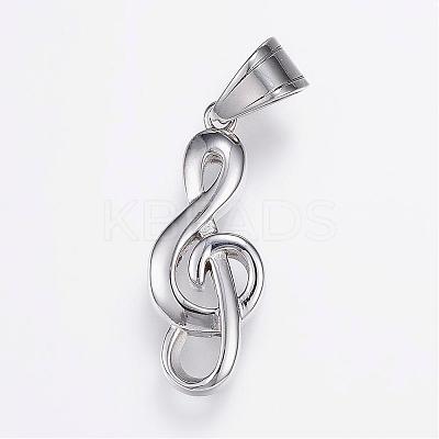 Tarnish Resistant 304 Stainless Steel Pendants STAS-G117-24P-1