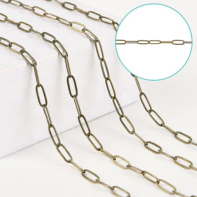 10M Brass Paperclip Chains CHC-SP0001-08A-AB-1