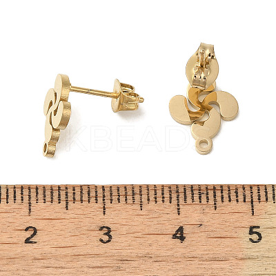 Ion Plating(IP) 304 Stainless Steel Stud Earring Findings STAS-I206-16G-1