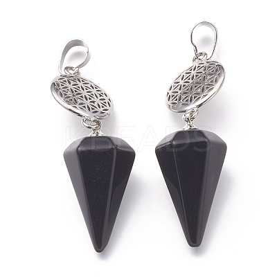 Obsidian Pendants G-O194-15-1