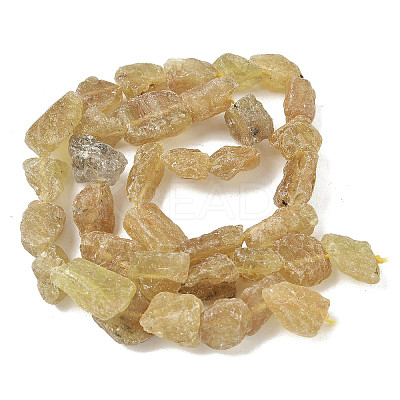Raw Rough Natural Yellow Apatite Beads Strands G-M453-D07-1