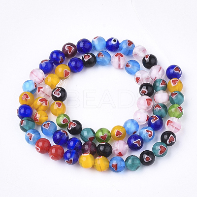 Handmade Lampwork Beads Strands LAMP-S191-10A-1