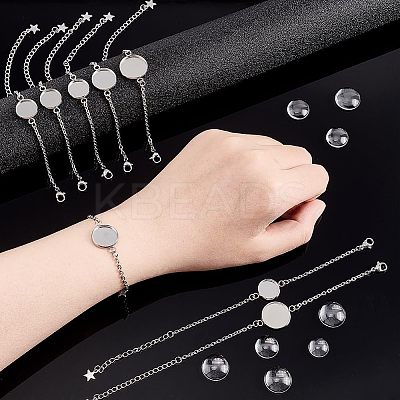 DIY 304 Stainless Steel Rolo Chain Lariat Necklace Making DIY-UN0001-93-1