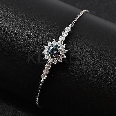 925 Sterling Silver Link Bracelets BJEW-D346-04B-P-1