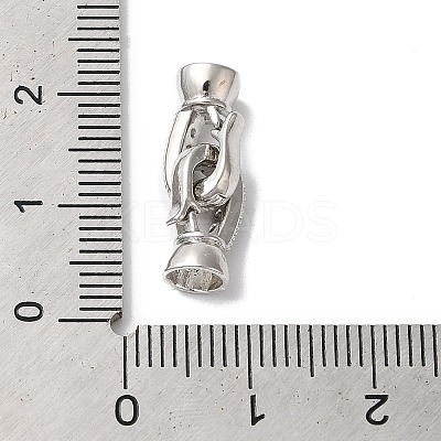 Brass Micro Pave Clear Cubic Zirconia Fold Over Clasps KK-H483-01P-1