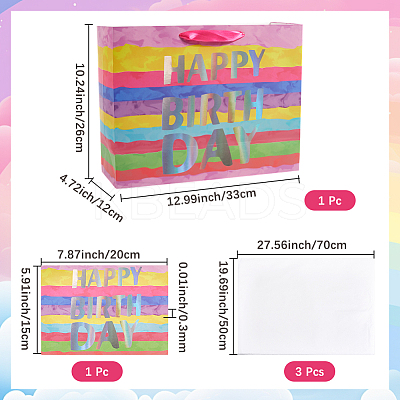 1 Set Paper Tote Bags with Handles CARB-SP0001-01A-1