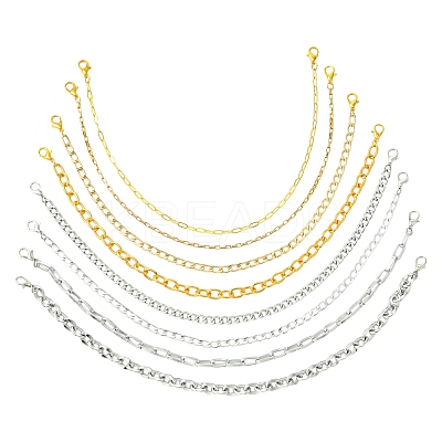 8Pcs Aluminum Curb Chains Pendant Decorations HJEW-CJ00081-1