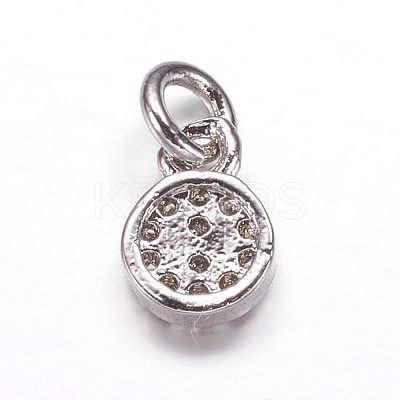 Brass Micro Pave Cubic Zirconia Pendants ZIRC-K070-43P-1