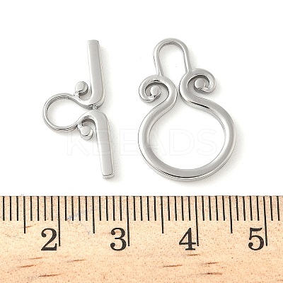 304 Stainless Steel Toggle Clasps STAS-H483-44P-1