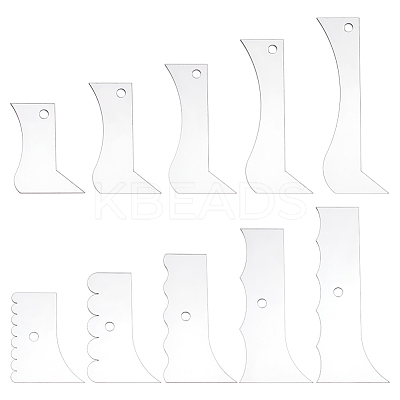 10Pcs Acrylic Pottery Edge Tools DIY-BC0017-29-1