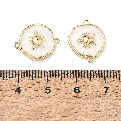 Ocean Brass Enamel Connector Charms KK-C251-05G-01B-1