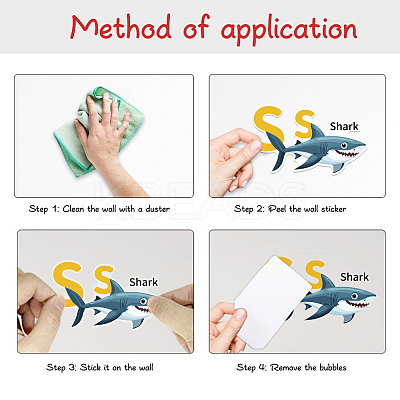 Translucent PVC Self Adhesive Wall Stickers STIC-WH0015-339-1