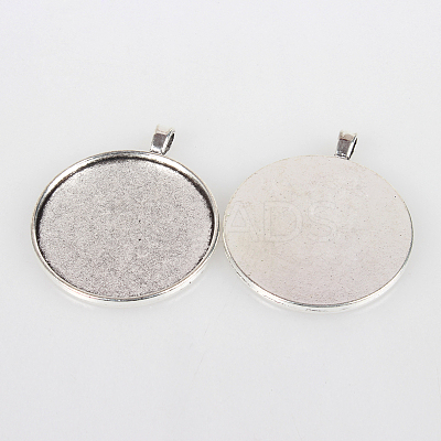 Vintage Tibetan Style Alloy Big Pendant Cabochon Bezel Settings LS-TIBEP-O006-27AS-1