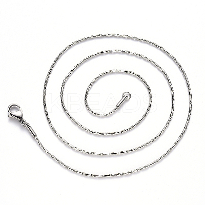 Non-Tarnish 304 Stainless Steel Boston Link Chain Necklace NJEW-S420-005D-P-1