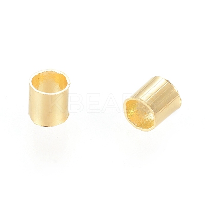 Cadmium Free & Nickel Free & Lead Free Brass Crimp Beads X-E003-G-NF-1