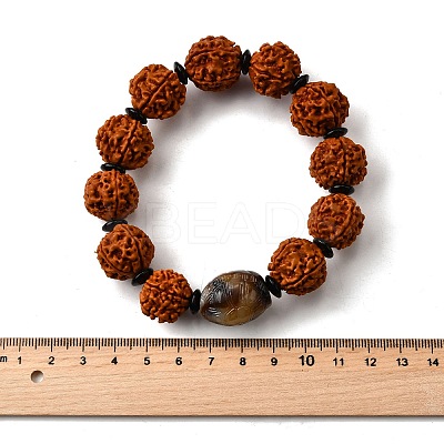 Bodhi King Kong Beaded Stretch Bracelets BJEW-M110-04A-1