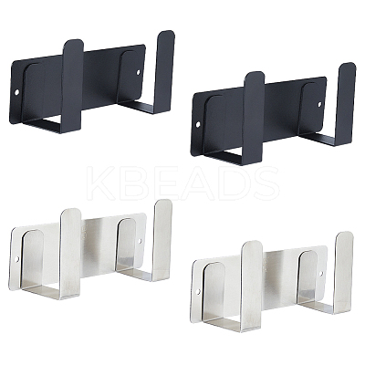 4 Sets 2 Colors Adhesive Wall Mounted Stainless Steel Pot Lid Holders AJEW-FH0004-53-1