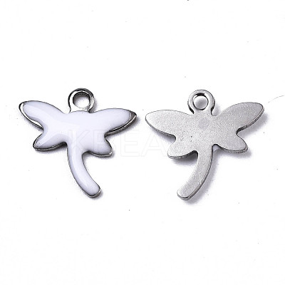 201 Stainless Steel Enamel Charms STAS-N088-19L-1
