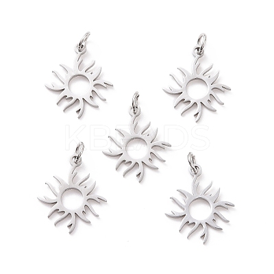 Tarnish Resistant 201 Stainless Steel Solar Eclipse Pendants STAS-S105-T547D-1-1