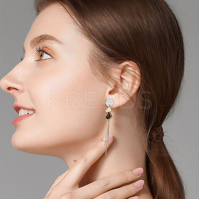 24Pcs 4 Colors 201 Stainless Steel Stud Earring Findings STAS-FH0001-78-1