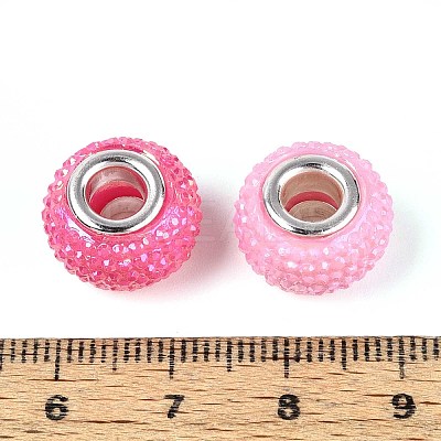 Large Hole Resin Rhinestone European Beads OPDL-T003-01F-1