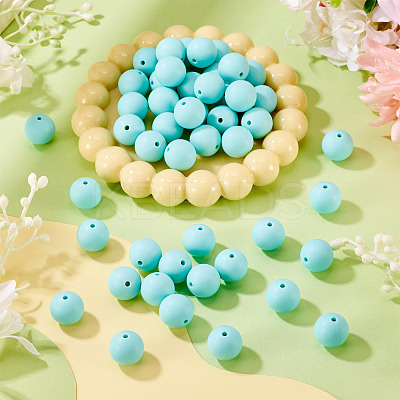 50Pcs Food Grade Eco-Friendly Silicone Beads SIL-TA0002-89J-1