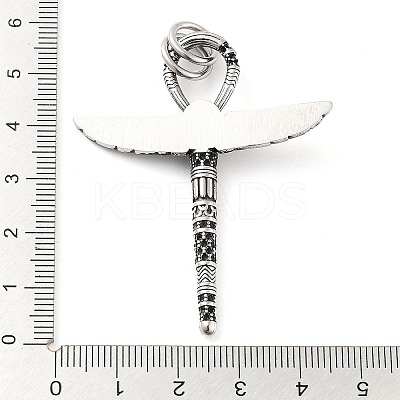 Tibetan Style 304 Stainless Steel Pendants STAS-R225-13AS-1