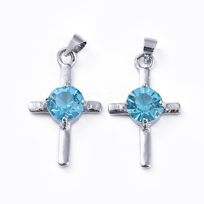 Rhinestone Pendants KK-L157-09C-1