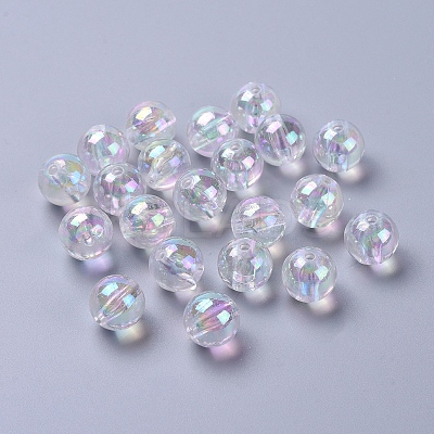 Eco-Friendly Transparent Acrylic Beads PL736-2-1