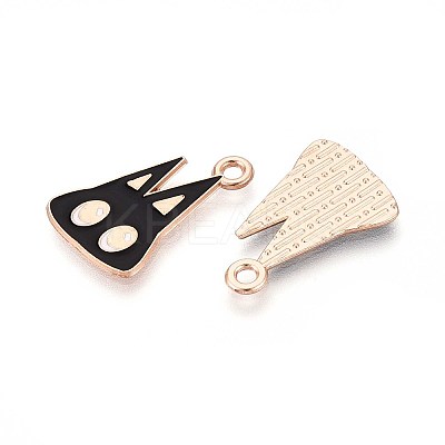 Halloween Theme Alloy Enamel Pendants ENAM-T022-54G-02-1