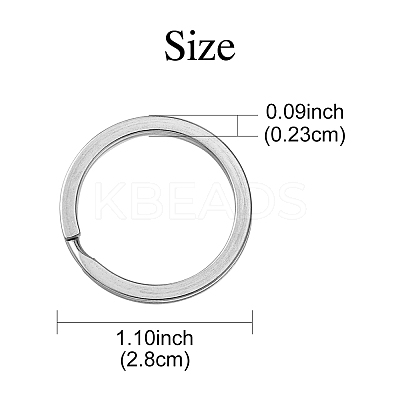 304 Stainless Steel Keychain Clasp Findings STAS-YW0001-80-1