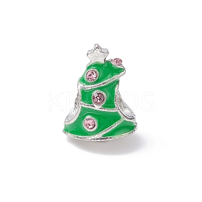 Alloy Rhinestone European Beads MPDL-Q213-02P-1