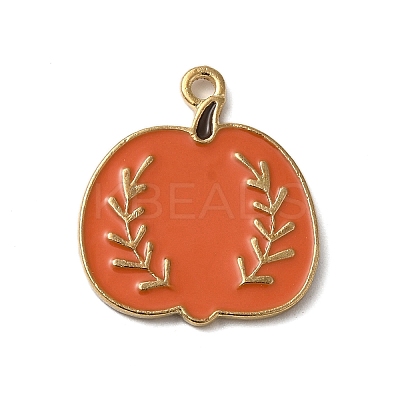 Thanksgiving Day Golden Tone Alloy Enamel Pendants ENAM-M002-01D-G-1