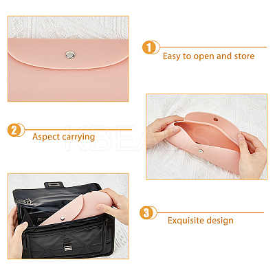 2Pcs 2 Colors Silicone Storage Bag for Cosmetics AJEW-HY0001-62-1