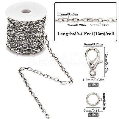 DIY Oxidation Aluminum Cable Chains Necklaces/Bracelets Making Kits DIY-SP0001-87A-S-1