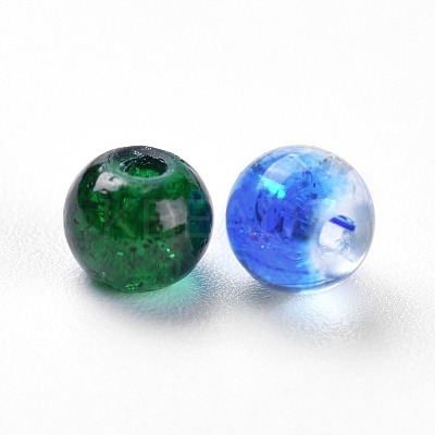 Baking Paint Crackle Glass Beads DGLA-X0006-4mm-01-1