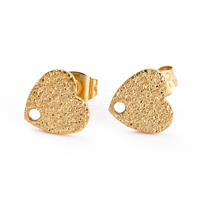 Ion Plating(IP) 304 Stainless Steel Stud Earring Findings X-EJEW-O104-07G-1