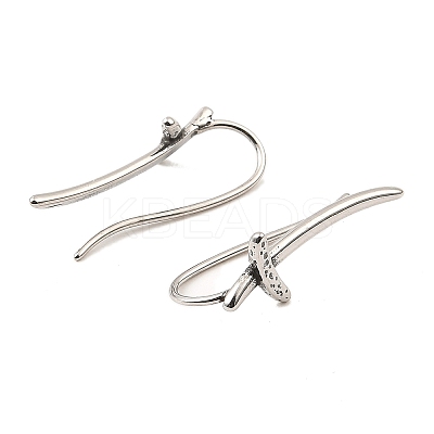 Antique Silver 316 Surgical Stainless Steel Dangle Earrings EJEW-D096-06E-AS-1
