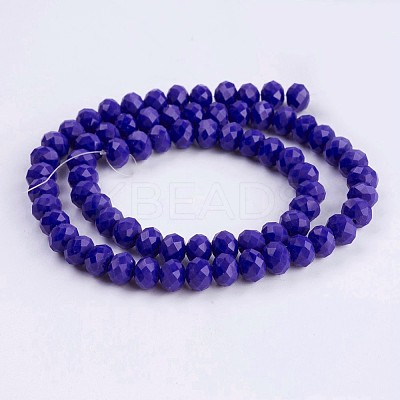 Opaque Glass Beads Strands EGLA-F122-8x6mm-NC02-1