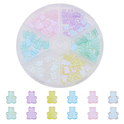 150Pcs 6 Colors Transparent Electroplate Glass Beads Strands GLAA-FH0001-76-1