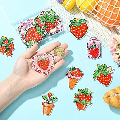 21Pcs 21 Styles Polyester Thread & Non-woven Fabric Iron on Patches DIY-CJ0003-13-1