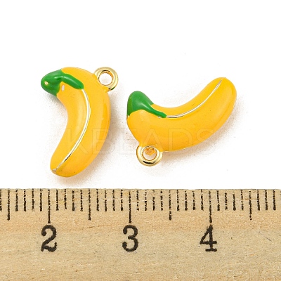 Brass Enamel Pendants KK-P258-17A-G-1