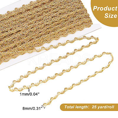 Filigree Corrugated Lace Ribbon OCOR-WH0080-08-1