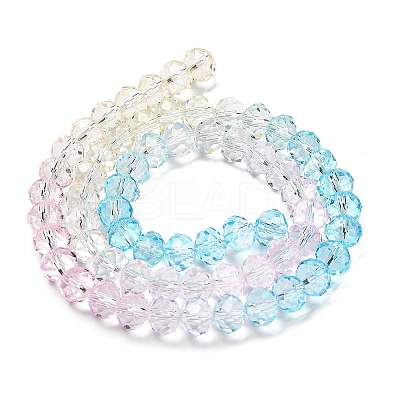 Transparent Painted Glass Beads Strands LS-DGLA-A034-T8mm-A21-1