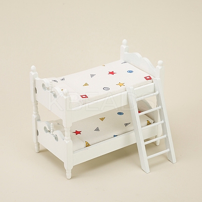 Wood Children Double-Layer Bunk Bed Miniature Ornaments PW-WG88645-01-1