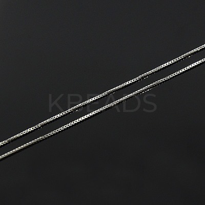 Anti-Tarnish Rhodium Plated 925 Sterling Silver Necklaces STER-M034-38A-1