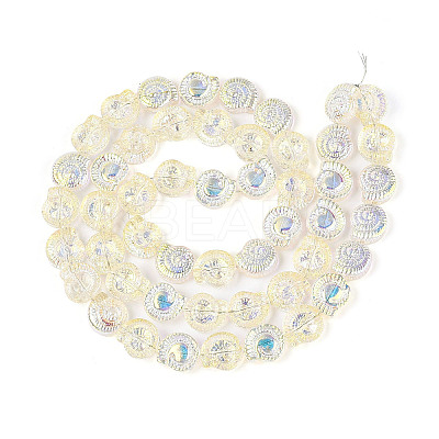 Electroplate Transparent Glass Beads Strands EGLA-S190-05B-1