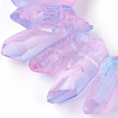 Natural Quartz Crystal Points Beads Strands G-G767-06B-1