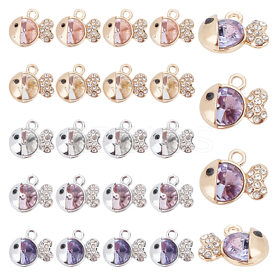 24Pcs 6 Colors Alloy Charms FIND-PH0003-16-1