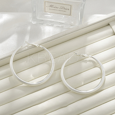 Brass Hoop Earrings for Women LS-EJEW-A121-18C-S-1